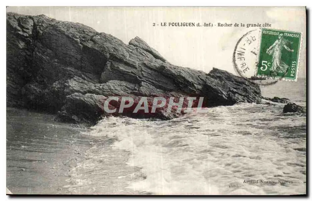 Le Pouliguen (L.-Inf.) — Rocher de la grande côte — Verlag Arnaud Nozais, Nantes - Vorderseite