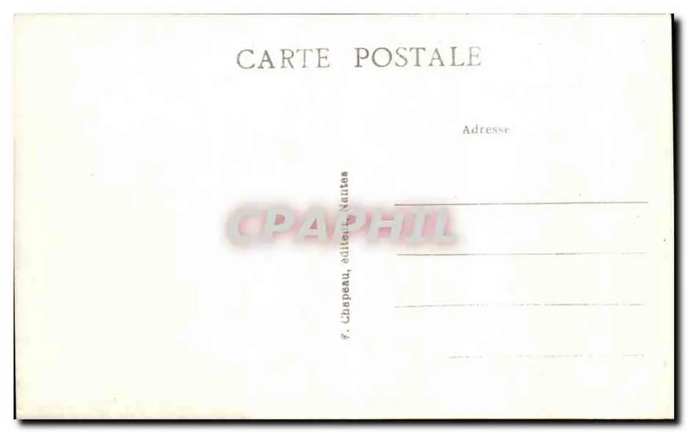 Le Pouliguen (Loire-Inf.) — Felsen der Pointe de Penchâteau — G. Chapeau, Verlag, Nantes - Rückseite