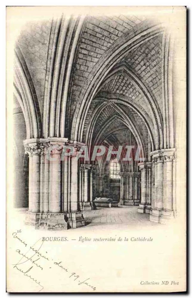 Bourges — Unterirdische Kirche der Kathedrale — Collections ND Phot - Vorderseite