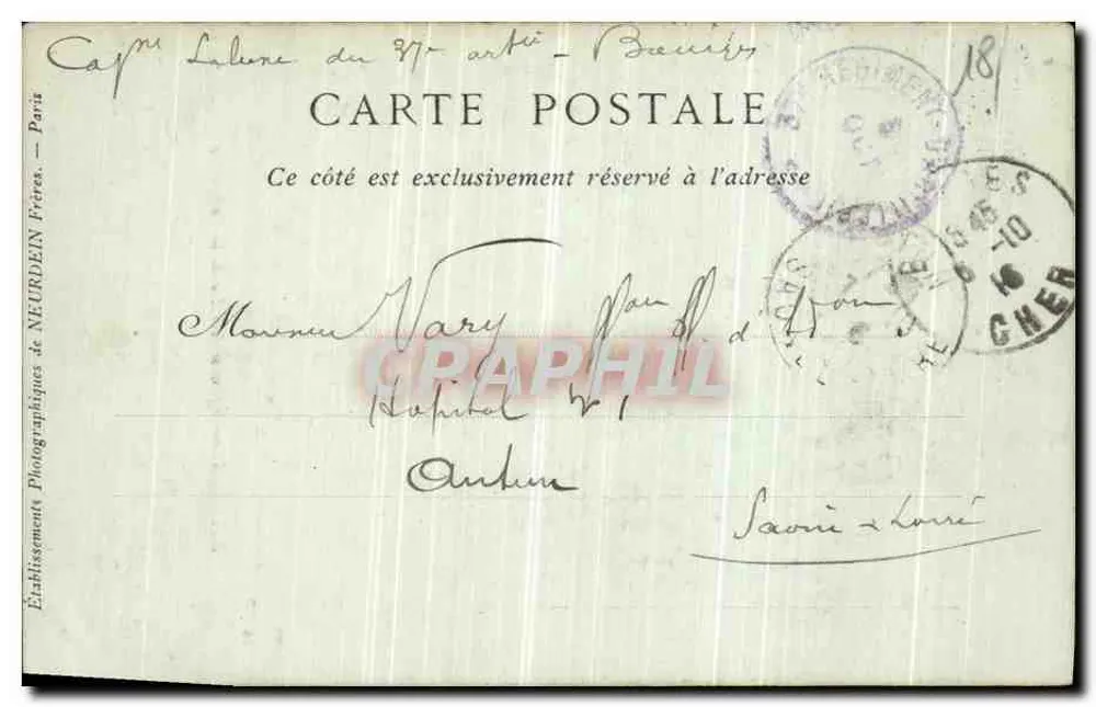 Bourges — Unterirdische Kirche der Kathedrale — Collections ND Phot - Rückseite