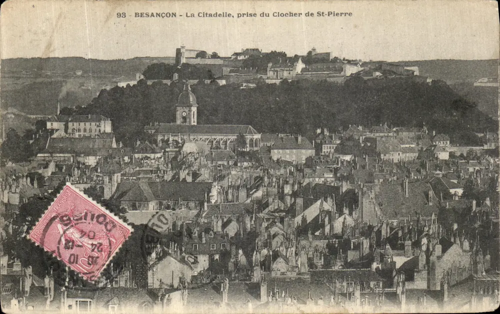 Besançon - Ansicht der Citadel vom Turm der St-Pierre — unbekannter Verlag, Seriennummer 98 - Vorderseite