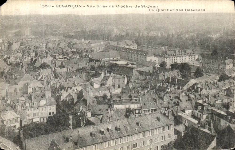 Besançon — Blick vom Turm von St-Jean — Das Viertel der Casernes - Vorderseite
