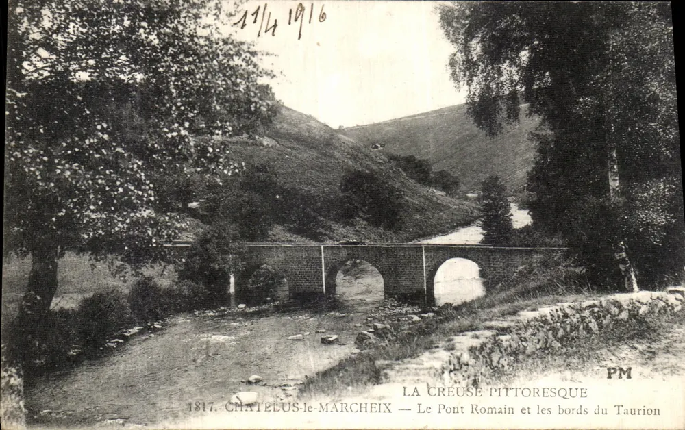 Pittoreske Creuse — Der römische Brücke und die Ufer des Taurion — PM, Nr. 1817 - Vorderseite