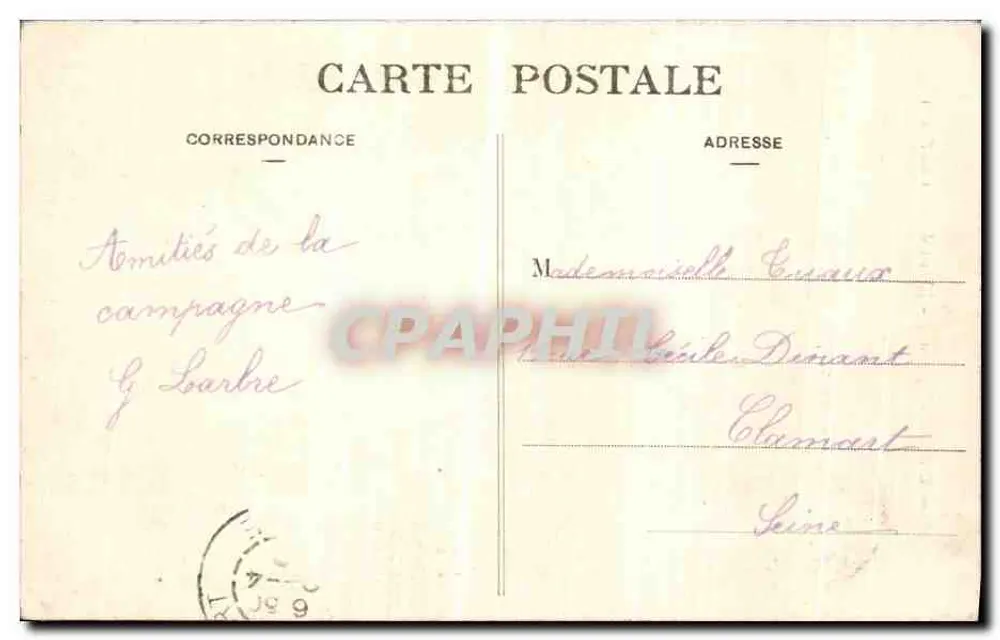 CROZANT (Creuse) — Ruinen des feudalen Schlosses — PM - Rückseite