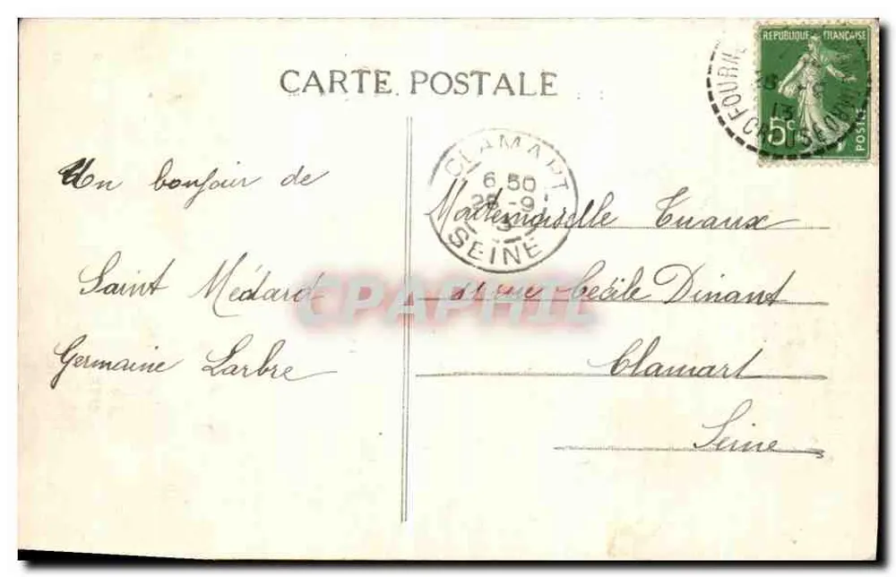 Die malerische Creuse — Aubusson — Rochers du Puy-du-Roi — n° 1132 - Rückseite