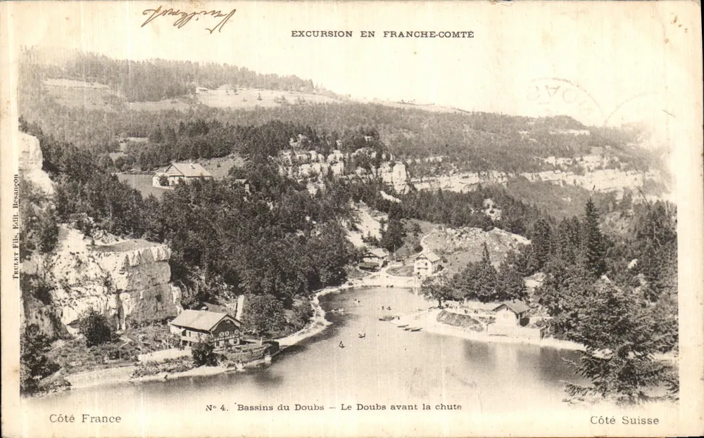 Bassins du Doubs — Der Doubs vor dem Sturz — Truetet Fils, Besançon, N°4 - Vorderseite