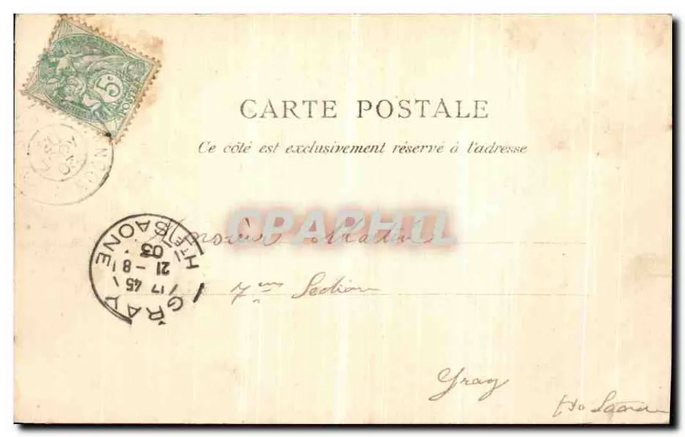 Bassins du Doubs — Der Doubs vor dem Sturz — Truetet Fils, Besançon, N°4 - Rückseite