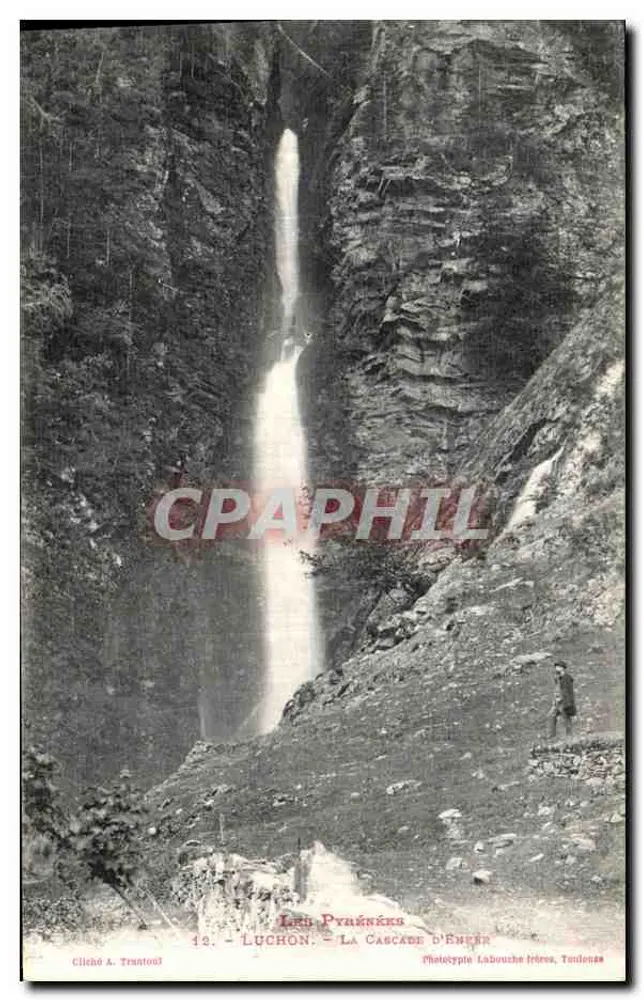 As Pirineus - A Cascata de Encher - Fototipia Labouche frères, Toulouse - Frente
