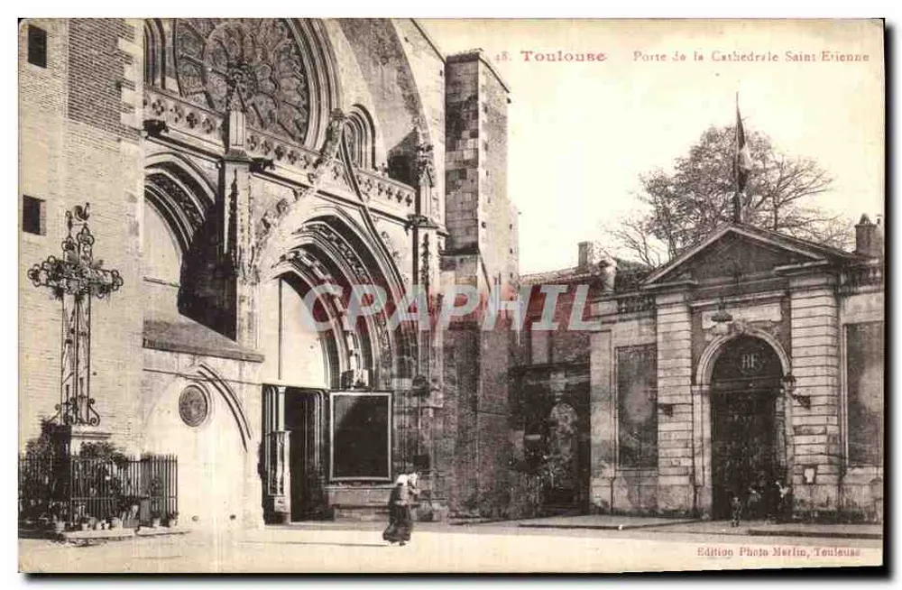 Toulouse — Tor der Kathedrale Saint-Étienne — Photo Merlin Edition, Toulouse - Vorderseite