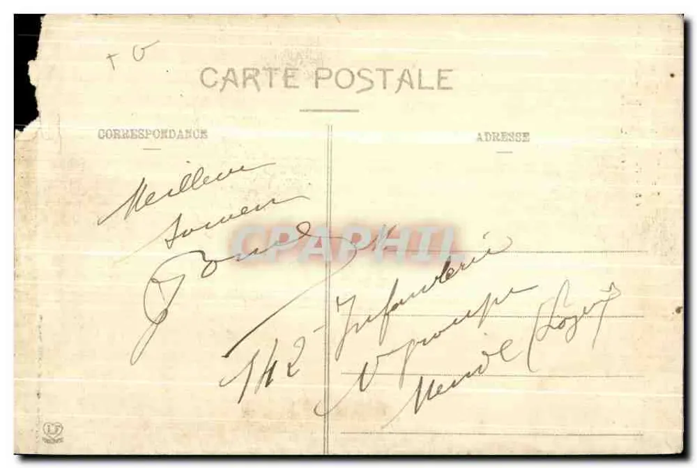 Cascade de Montauban — chute d'eau dans la forêt — éditeur Phototype Lasouche, Forrea Teyssier, n°63 - Verso