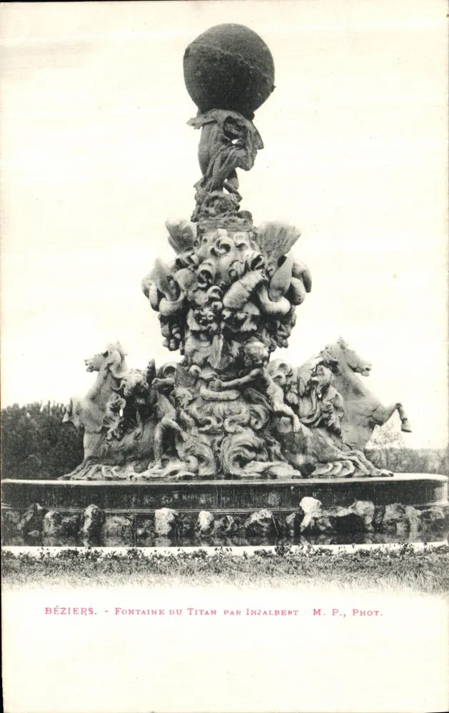 Béziers - Fontaine du Titan von Injalbert — M. P., Phot. - Vorderseite