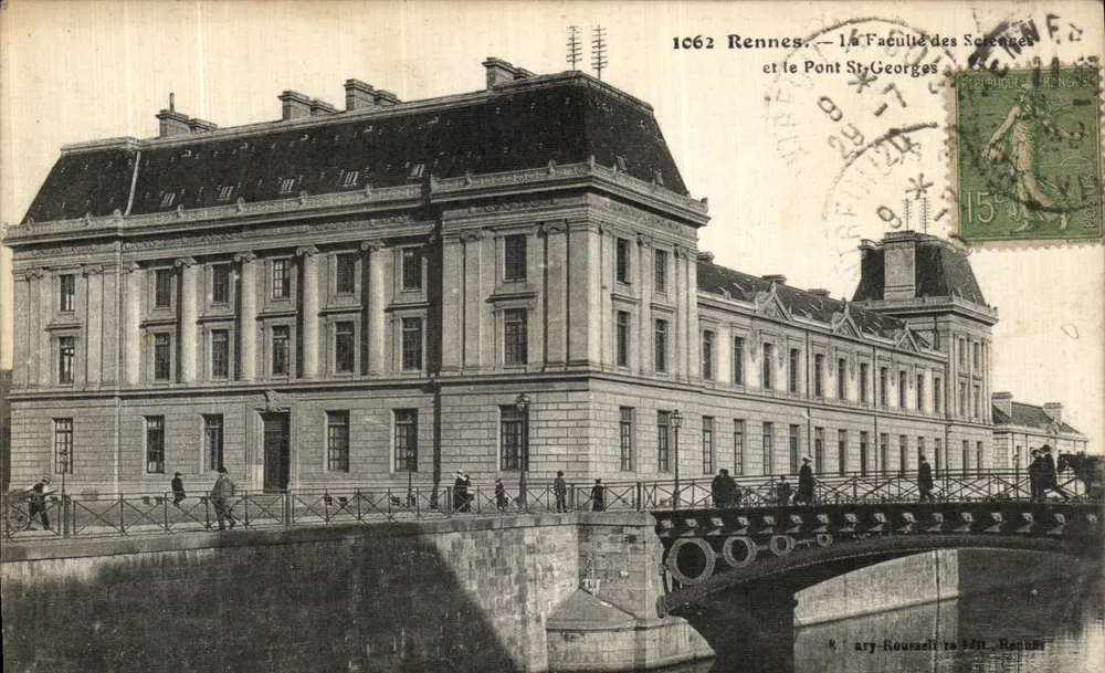 Rennes — Ansicht der Fakultät für Wissenschaften und Brücke Saint-Georges — Verlag Ary-Roussellière, Nr. 1062 - Vorderseite