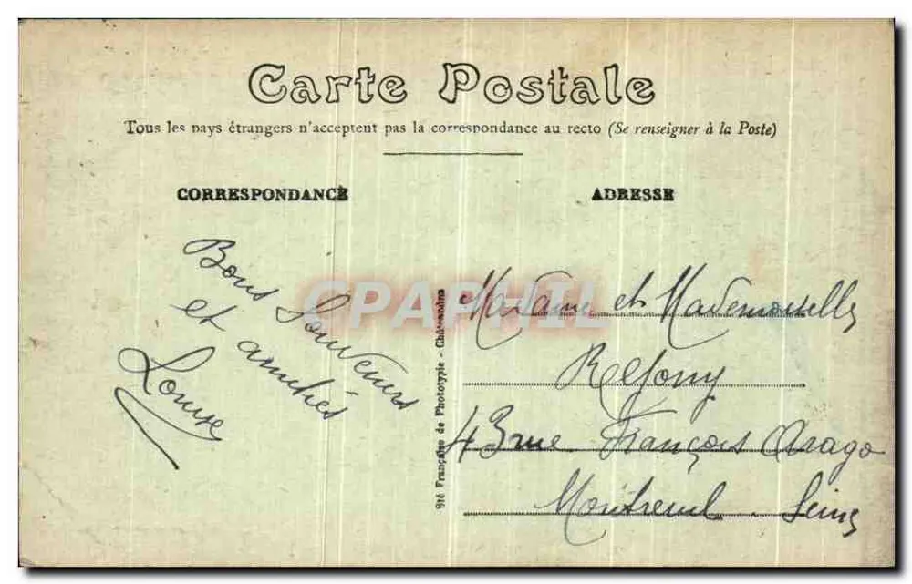 Rennes — Ansicht der Fakultät für Wissenschaften und Brücke Saint-Georges — Verlag Ary-Roussellière, Nr. 1062 - Rückseite
