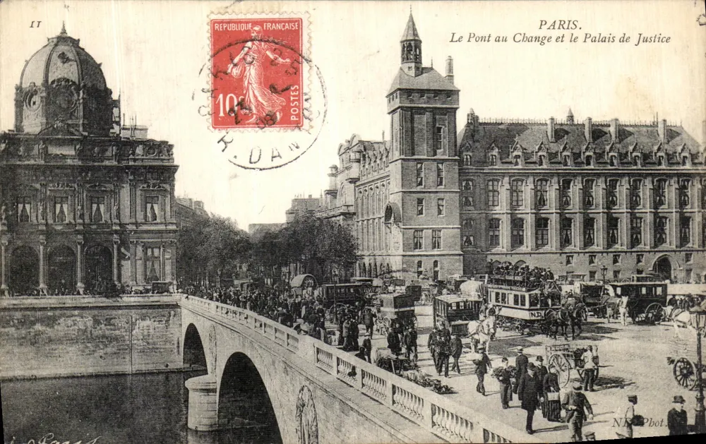 Paris. Der Pont au Change und das Palais de Justice — NK Phot. - Vorderseite