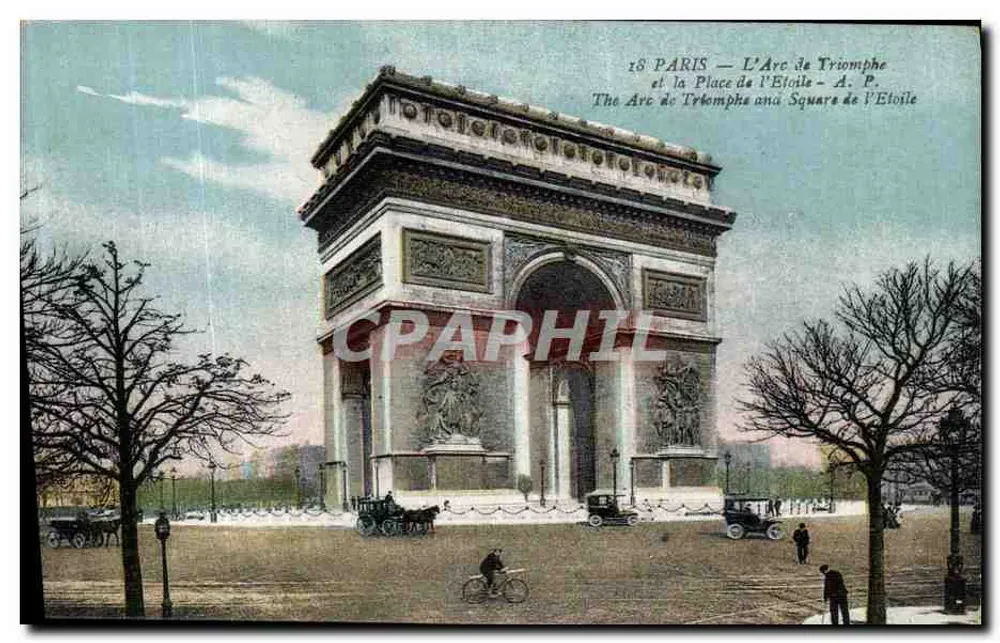 Paris — Der Triumphbogen und die Place de l'Etoile — A. P. - Vorderseite