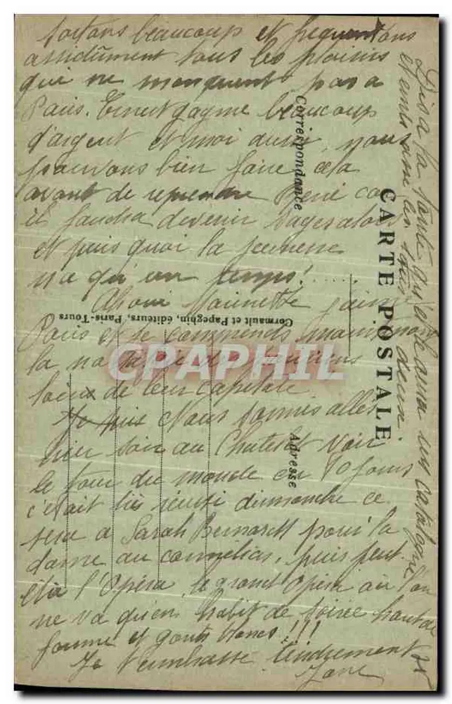 Paris — Der Triumphbogen und die Place de l'Etoile — A. P. - Rückseite