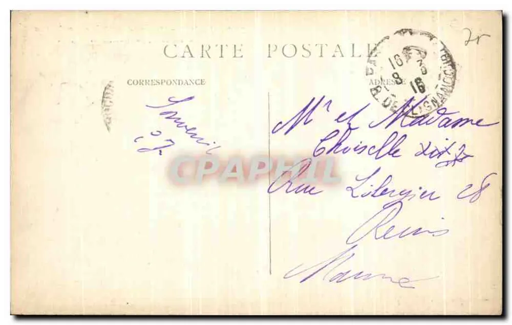 Paris — Praça do Pai Lachaise — O Declínio, por Steiner - Verso