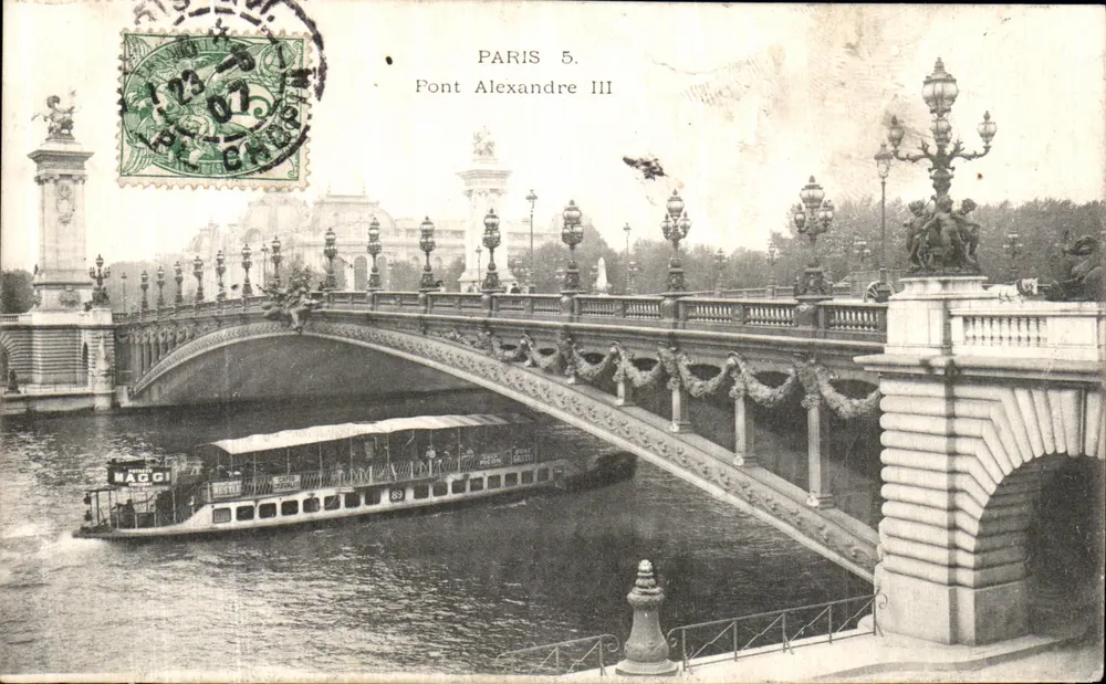 Ponte Alexandre III — Paris 5 — editor desconhecido, número de série não visível - Frente