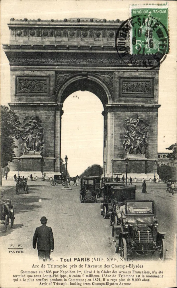 Arc de Triomphe — Paris — S.F. Paris - Vorderseite