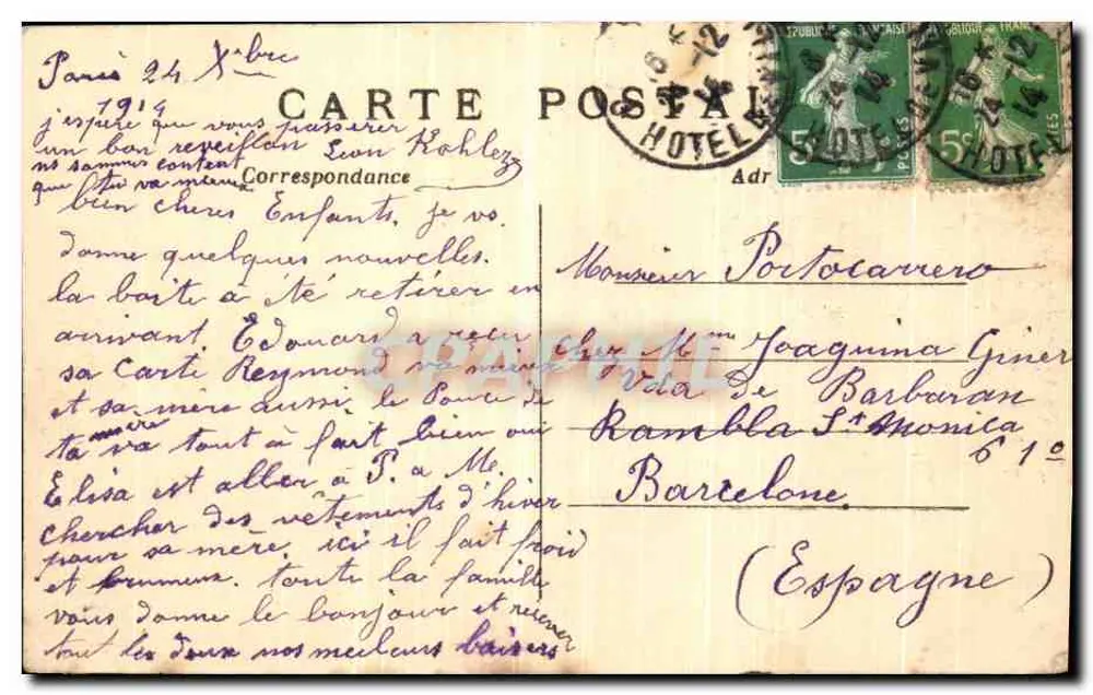 O Bois de Boulogne — A Cascata — C. M. - Verso