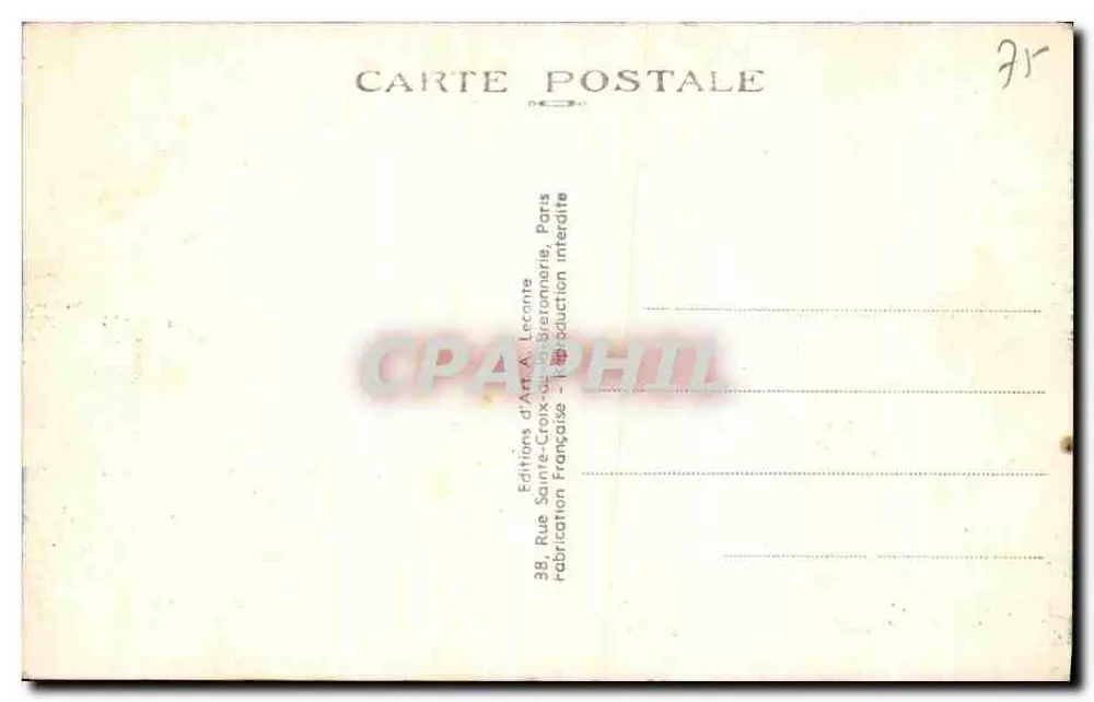 Paris — Jardin du Luxembourg und Palais du Sénat — A. L. - Rückseite