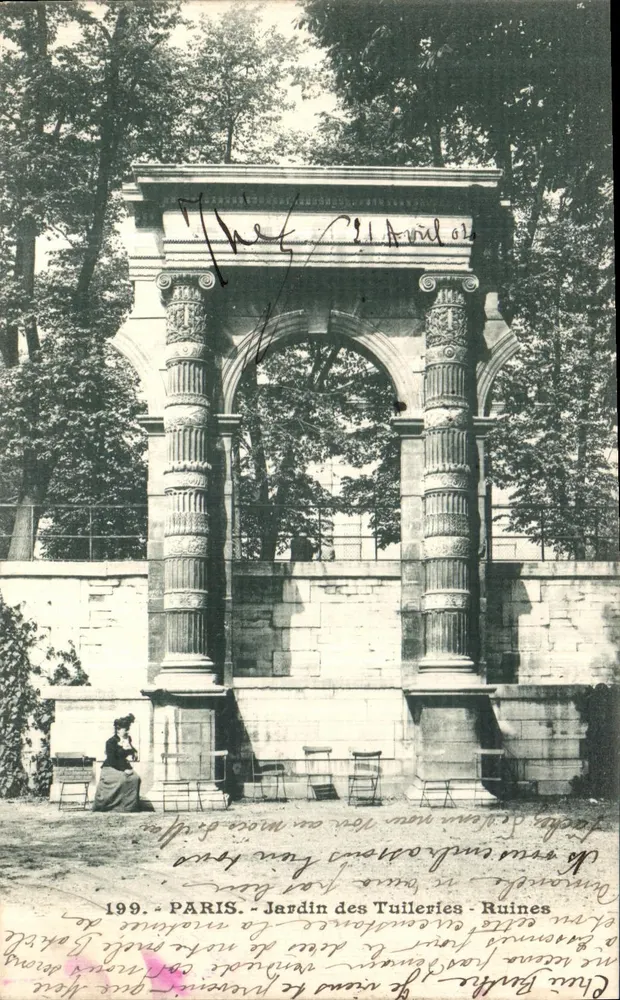 Paris - Jardim das Tuileries - Ruínas — editor 1999 - Frente