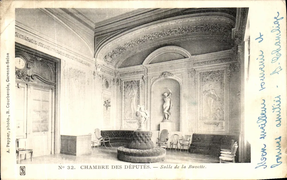 Chambre des Députés — Salle de la Buvette — A. Pepper, photo, R. Courbevoie, Garenne-Seine, n°32 - Vorderseite