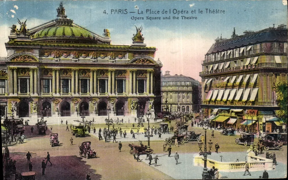 PARIS — Die Place de l'Opéra und das Theater — Société Laitière Maggi - Vorderseite