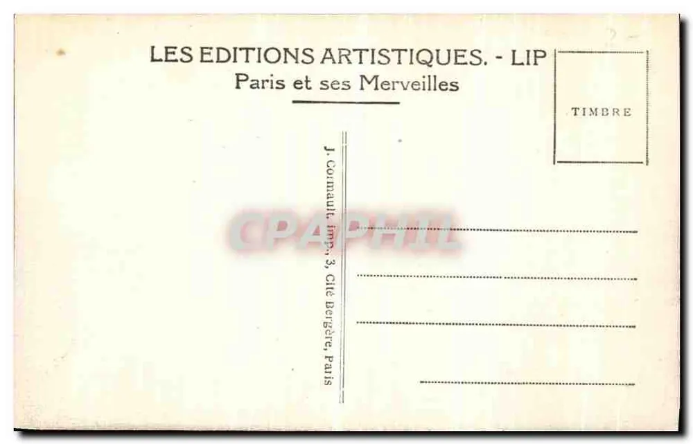 Paris — Der Arc de Triomphe und die Place de l'Étoile — LIP, n°246 - Rückseite