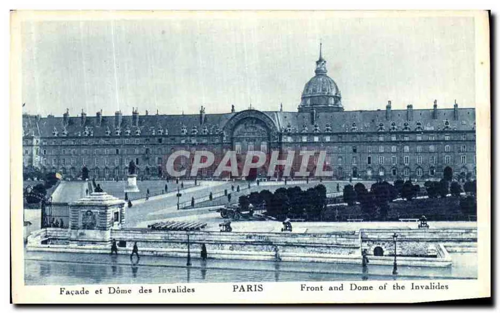 Fachada e Domo dos Invalidos — Paris — Edições Fauvillant - Frente