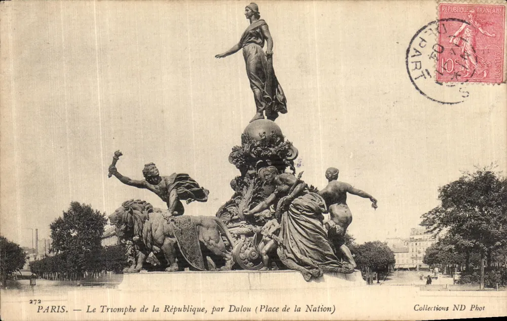 PARIS. — Der Sieg der Republik, von Dalou (Place de la Nation) — Collections ND Phot, Nr. 272 - Vorderseite
