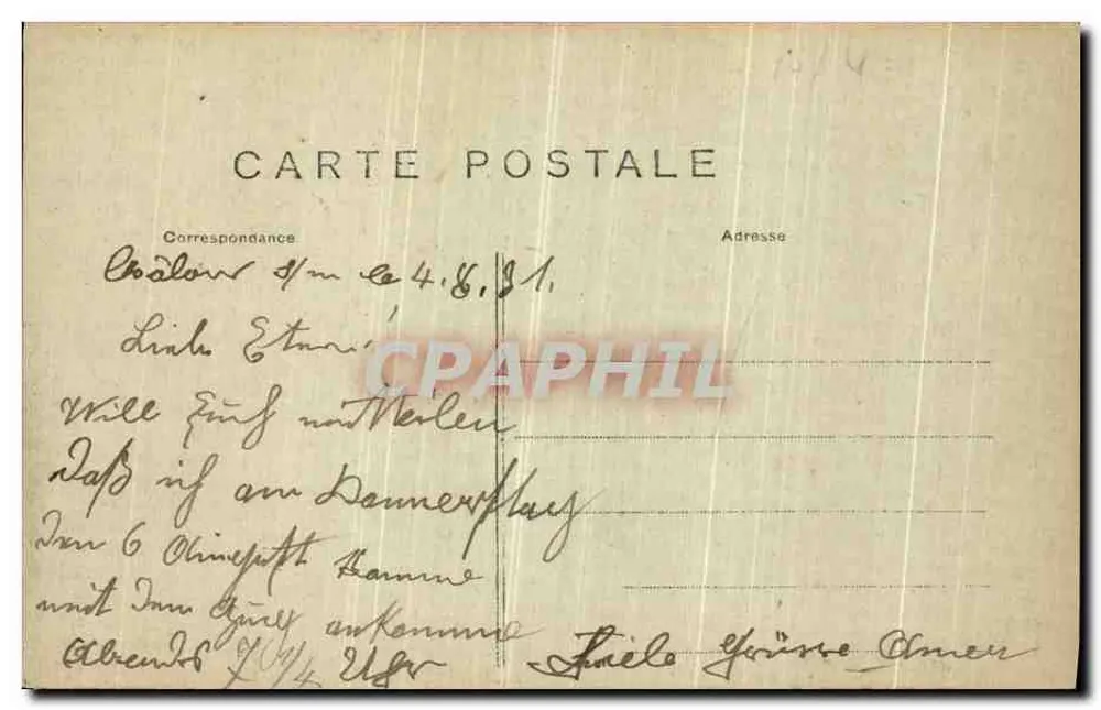 Paris — Die Seine, Aufnahme vom Pont Louis-Philippe — J.H. n°150 - Rückseite