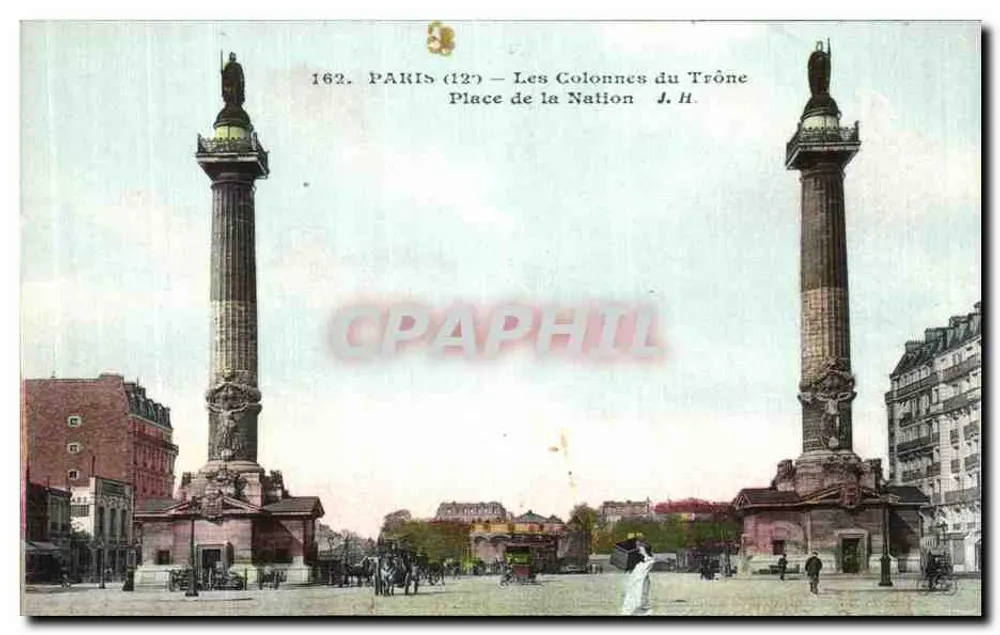 Paris (12. Bezirk) — Die Thronpfeiler — Place de la Nation — J. H. - Vorderseite