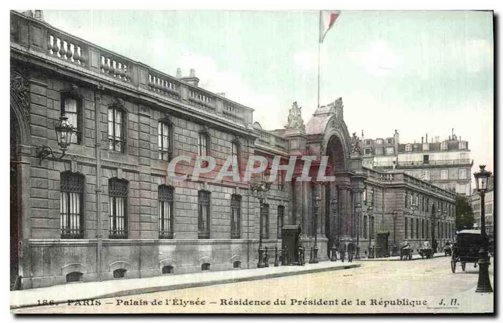 Paris – Palast des Elysée – Wohnsitz des Präsidenten der Republik – J. II. - Vorderseite