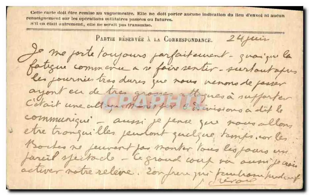 Correspondência das Forças da República — Carta em franquia — Sorel (Loire) - Verso