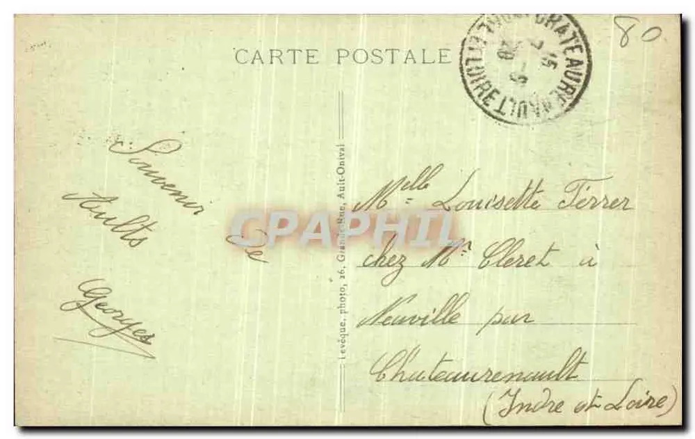 Ault — 폭풍우 날의 전경 — Levéque, 사진, 26, Grand-Bas, Ault-Onival - 뒷면