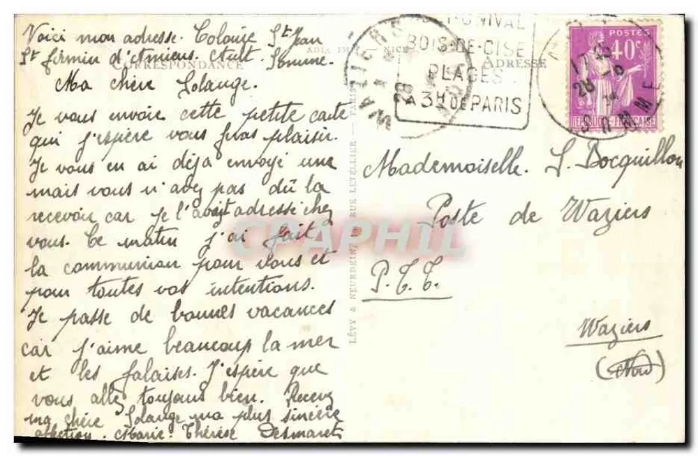 Ault-Onival — A Terrasse — LL - Verso