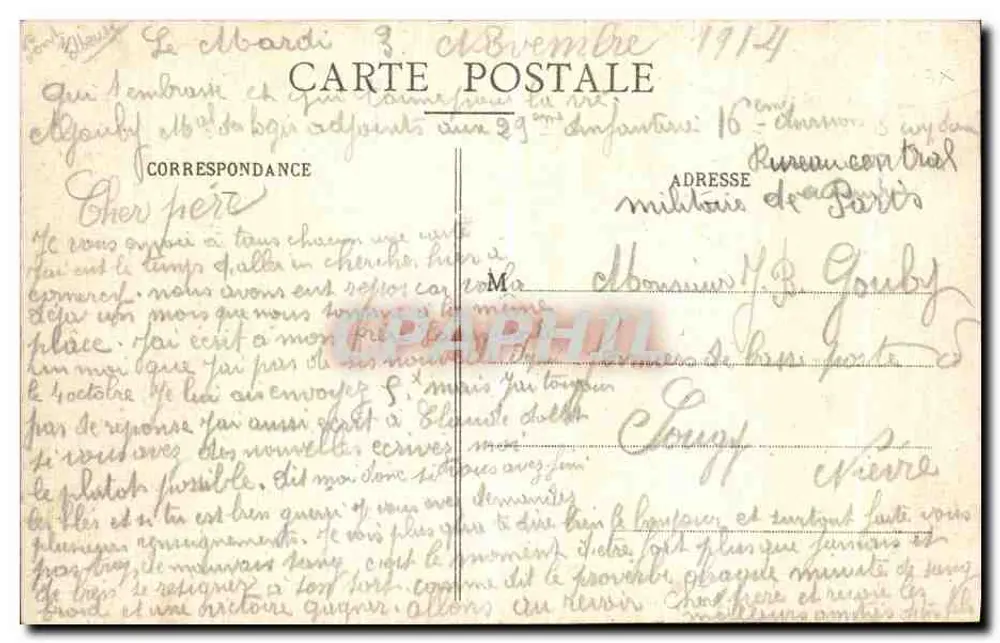 Der Vater und seine Söhne an der Grenze — 41. — Verlag: Phototypie E. F. Sando - Rückseite