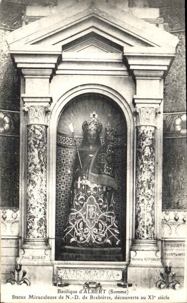 Basilika von Albert (Somme) — Wundersame Statue der N.-D. de Brebières, entdeckt im 11. Jahrhundert — Paul Heidet, Nr. 14 - Vorderseite