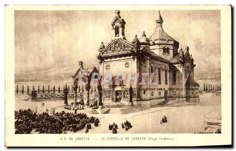 N.D. de Lorette — A capela de Lorette (Projeto Cordonnier) - Frente