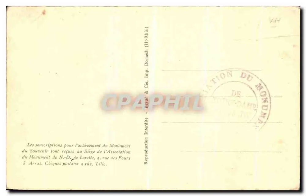 N.D. de Lorette — A capela de Lorette (Projeto Cordonnier) - Verso