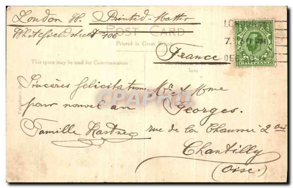 Burlington Arcade, Londres — arcade comercial vitrificada — editor Whitefield & Co. n°7 - Verso
