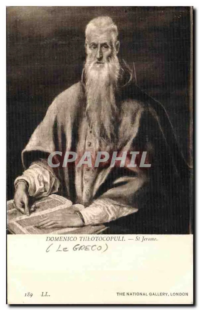 Heiliger Hieronymus — Domenico Theotocopuli (Le Greco) — Die National Gallery, London - Vorderseite