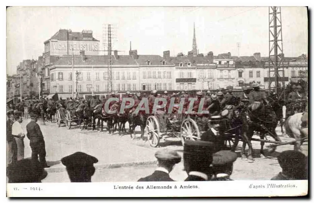 Der Eintritt der Deutschen in Amiens — nach L'Illustration — VI. — 1914 - Vorderseite