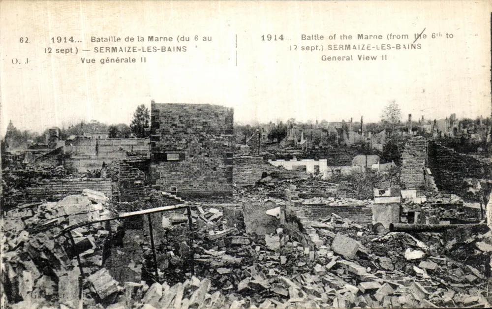 Sermaize-les-Bains — Vista geral II — Batalha da Marne (do 6 ao 12 set. 1914) — O.J. n°62 - Frente