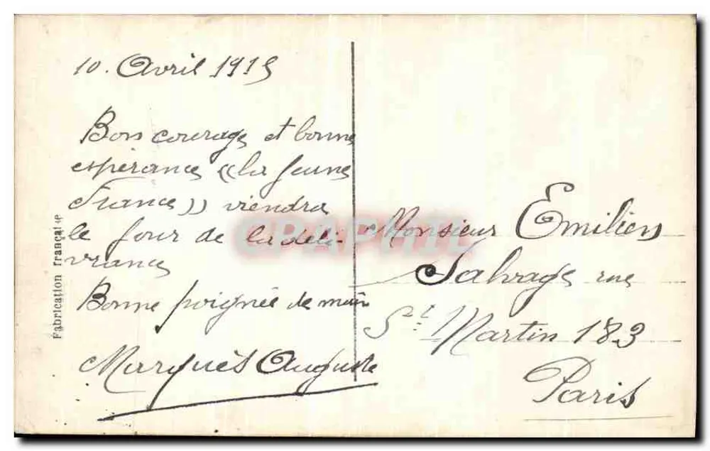 Kinder in Soldatenuniformen — Ich würde dich beschützen — Verlag Paris Nr. 517 - Rückseite