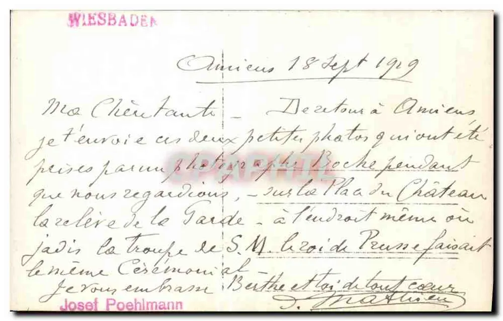 Les Petits Boches et Policier boche — Wiesbaden — Josef Poehlmann - Verso
