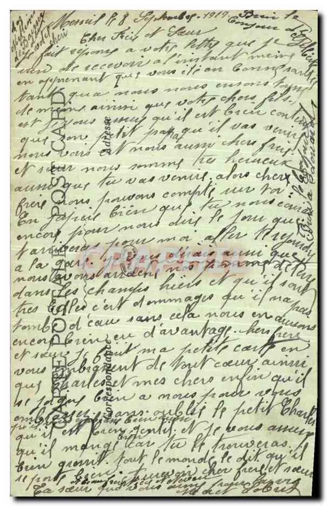 Ham in Ruinen — Portal der Kirche — anonymer Verleger, Nr. 3100 - Rückseite