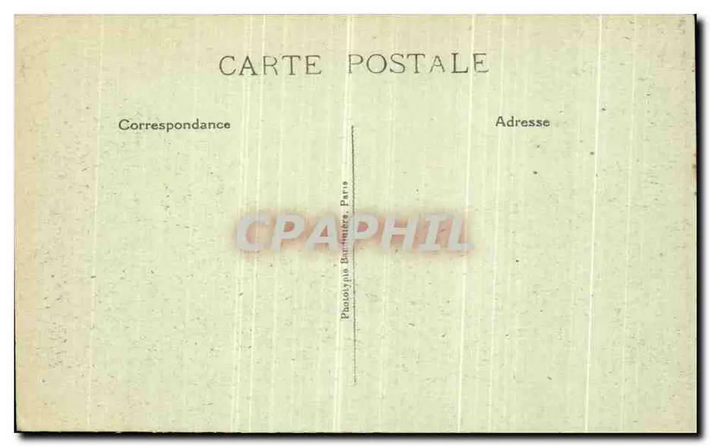 Péronne — Eine ganze Straße nach ihrer Plünderung gesprengt — Phototypie Burinatère, Paris, Nr. 1503 - Rückseite