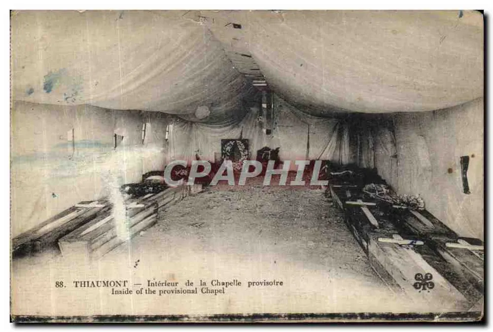 Thiaumont — Intérieur de la chapelle provisoire — éditeur impr. Thiaumont n°88 - Vorderseite